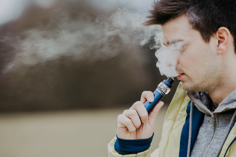 Teenage Boy Vaping