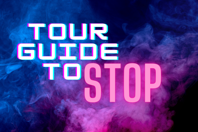 Tour guide to stop graphic wording