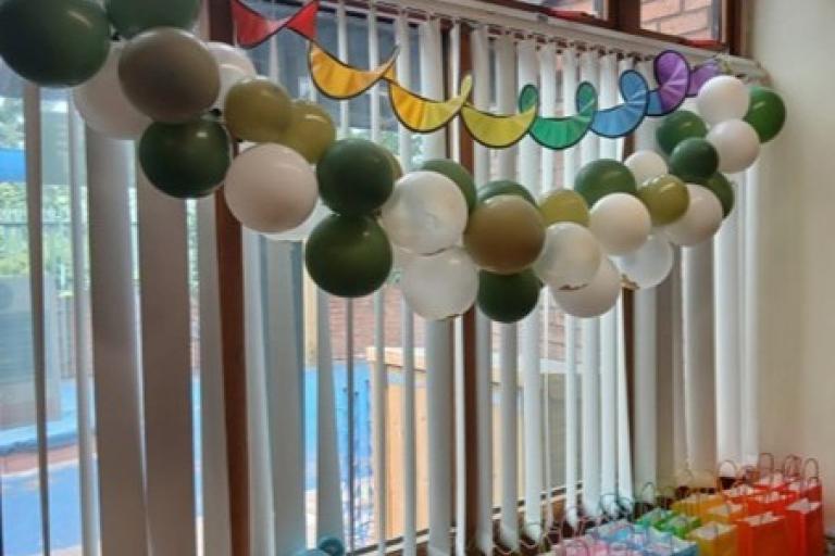 Balloons and party bags