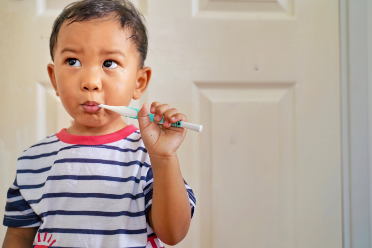 Child brushing their teeth