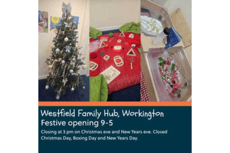 Westfield Family Hub Christmas opening hours poster