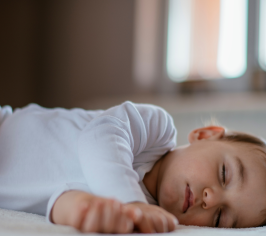 Baby sleeping on their side