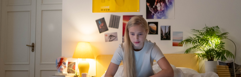 Teenage Girl on her laptop