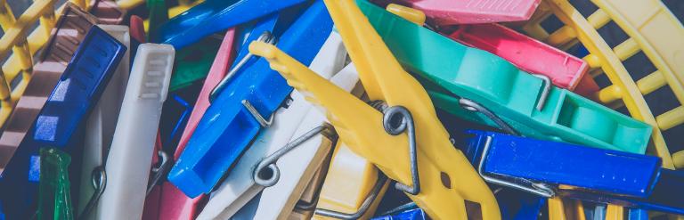 Basket of pegs