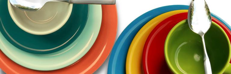 Spoons resting on dishes