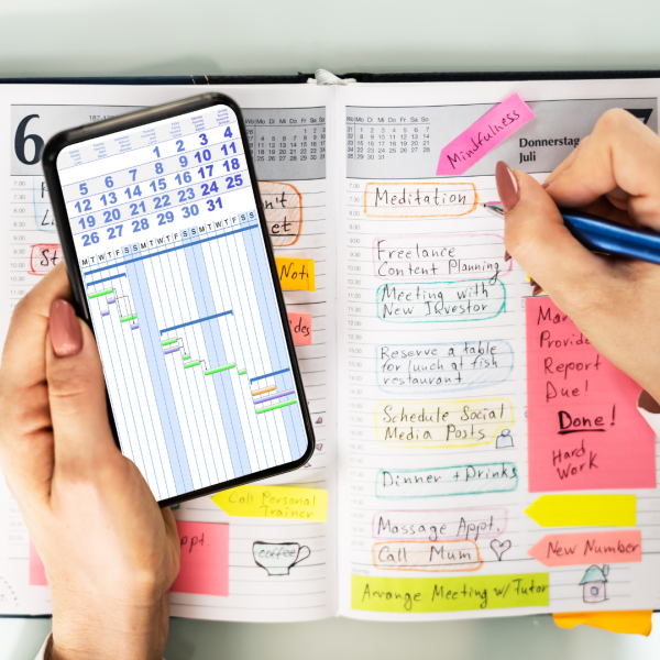 Diary and schedule on mobile phone