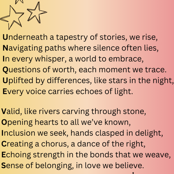Acrostic poem written by Naomi